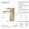 Kibi Cubic Single Handle Bathroom Vanity Sink Faucet KBF1002BG - alternate 5
